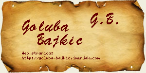 Goluba Bajkić vizit kartica